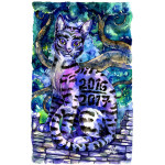 Original Painting - Cat on the Fence